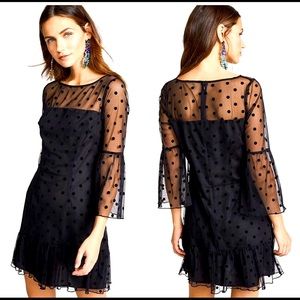 Mesh little black dress